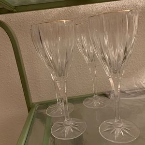 Crystal wine glasses
